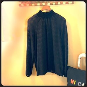 Mossimo black sheer turtleneck